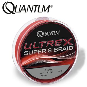 Quantum Ultrex Super 8 Braid 110m geflochtene Schnur rot