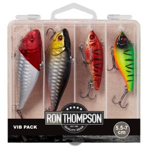 Ron Thompson Vib Pack + Box 5,5-7cm – 4 Vibrationsköder