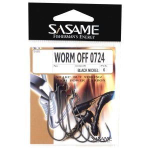 Sasame Haken Worm Off 0724 – 6 Offsethaken