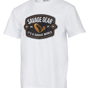 Savage Gear Badge Logo Tee White