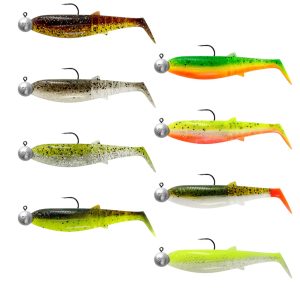 Savage Gear Cannibal Shad Mix – 4 montierte Gummifische