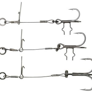 Savage Gear Carbon T-Treble Spike Stingers – 2 Stinger für Gummifische