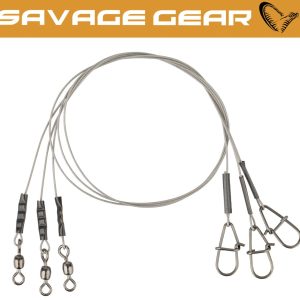Savage Gear Carbon49 Trace 30cm 0,48mm 11kg – 3 Stahl Spinnvorfächer