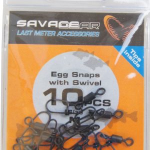 Savage Gear Egg Snap Swivel Gr. M – 10 Wirbel