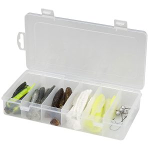 Savage Gear Fat Minnow T-Tail Kit – 30 Gummifische + 6 Jigköpfe