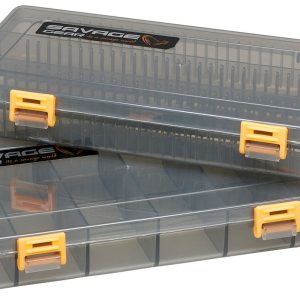 Savage Gear Flat Lure Box Smoke Kit 23x11x3,5cm – 2 Kunstköderboxen