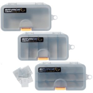 Savage Gear Lurebox Smoke Combi Kit 13,8×7,7×3,1cm – 3 Köderboxen