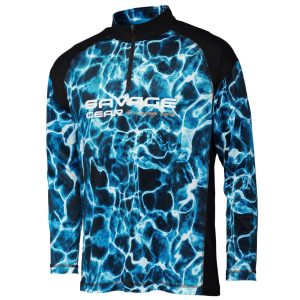 Savage Gear Marine UV Long Sleeve T-Shirt Sea Blue – Angelshirt