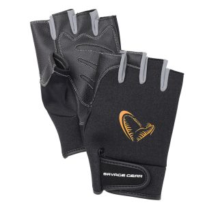 Savage Gear Neoprene Half Finger Gloves Black – Angelhandschuhe