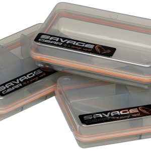 Savage Gear Pocket Box Smoke 10,5×6,8×2,6cm – 3 Zubehörboxen