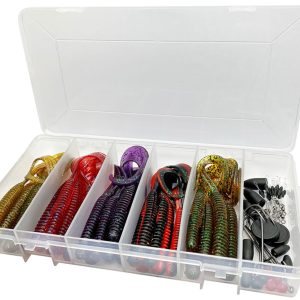 Savage Gear Rib Worm Kit 60-teilig – Gummiwürmer