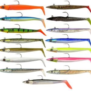 Savage Gear Sandeel V2 – 2 Gummifische + 1 Jigkopf