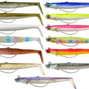 Savage Gear Sandeel V2 weedless – 2 Gummifische + 1 Jigkopf