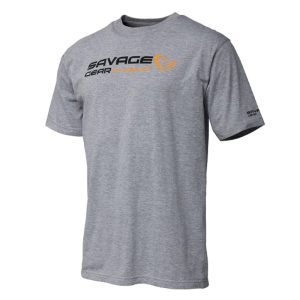 Savage Gear Signature Logo T-Shirt Grey Melange – Angelshirt
