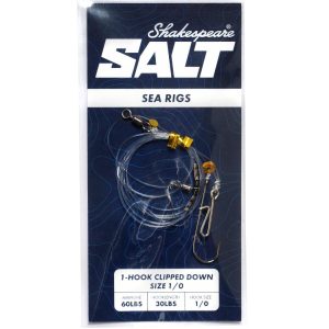 Shakespeare 1-Hook Clipped Down Size 1/0 Vorfach – Brandungsvorfach