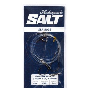 Shakespeare 6 Flapper Rig 1/0 2-Hook 1 Up/1 Down – Brandungsvorfach