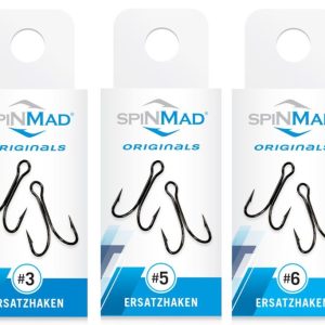 SpinMad Ersatzhaken Zwillingshaken für Bleikopfspinner