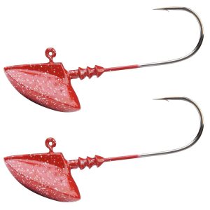 Spro Erie Jighead Red Glitter Jig 22 – 2 Jigköpfe Gamakatsu