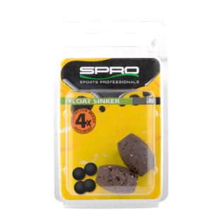 Spro Float Sinkers + Beads – 2 Gewichte für Raubfischposen + 4 Perlen