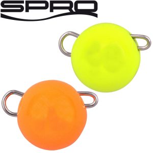 Spro Freestyle Tungsten Bottom Jig Glow orange/chartreuse – 2 Jigköpfe