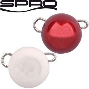 Spro Freestyle Tungsten Bottom Jig white/red – 2 Bleiköpfe