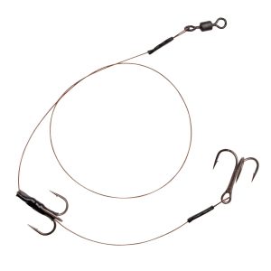 Spro HD Baitfish Rig 35cm – Stahlvorfach 7×7 mit 2 Drillingen