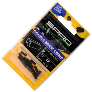 Spro Matt Black Double Brass Crimp – 17 Klemmhülsen