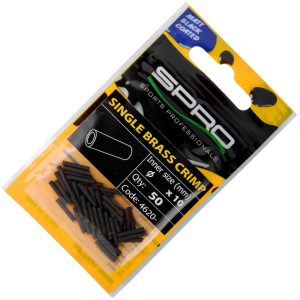 Spro Matt Black Single Brass Crimp – 50 Quetschhülsen