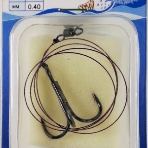 Stahlvorfach System mit Drilling 50cm Gr. 1/0 Tragkraft 15kg