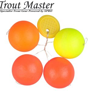 Trout Master runde Pilot Posen gelb orange rot – Fixpilotkugeln