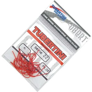 Tubertini Haken Serie 22 rot – 25 Forellenhaken