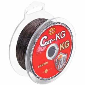 WFT Cat 60kg 0,50mm braun – 300m geflochtene Angelschnur