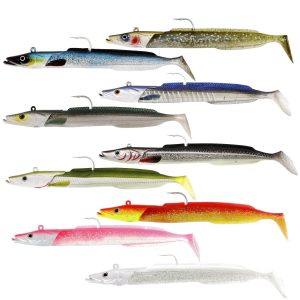 Westin 122g 22cm Sandy Andy Jig – 1 Jigkopf + 2 Gummifische