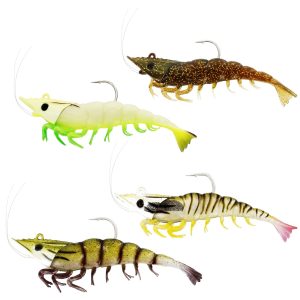 Westin Salty the Shrimp Jig – 1 Jigkopf + 2 Gummiköder