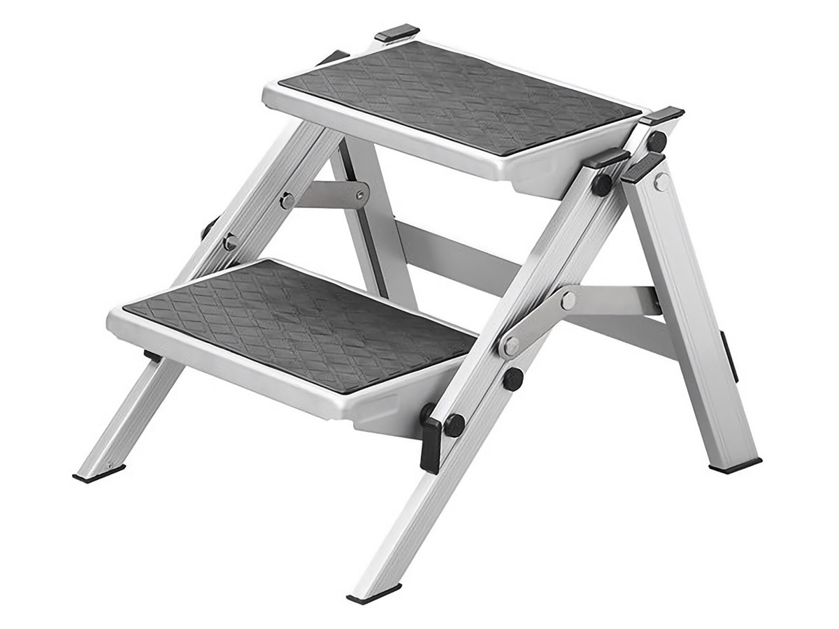 Aluminium einklappbare doppelte Trittstufe