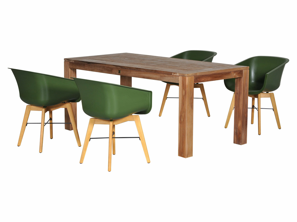 Amalia Wood Moss Green Evora 180 Diningset