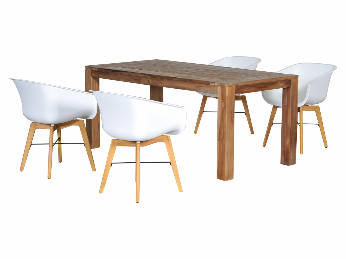 Amalia Wood White Evora 180 Diningset