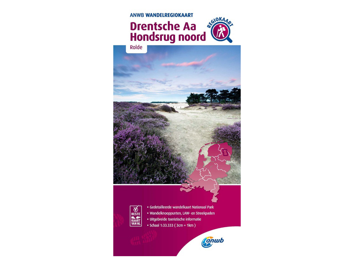 ANWB Drentsche Aa en Hondsrug-Nord Wanderkarte