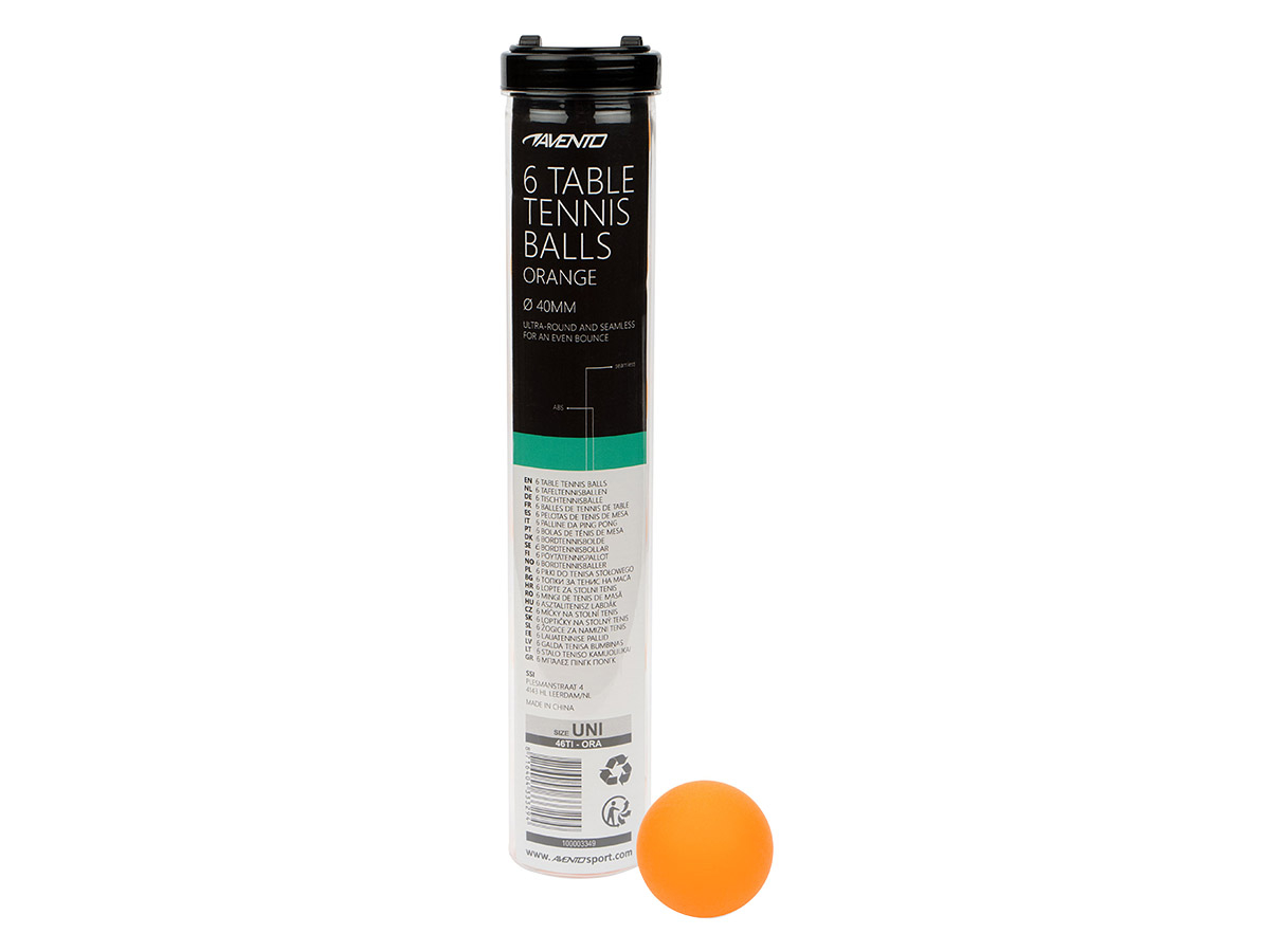 Avento 6 ABS orangefarbene Tischtennisbälle