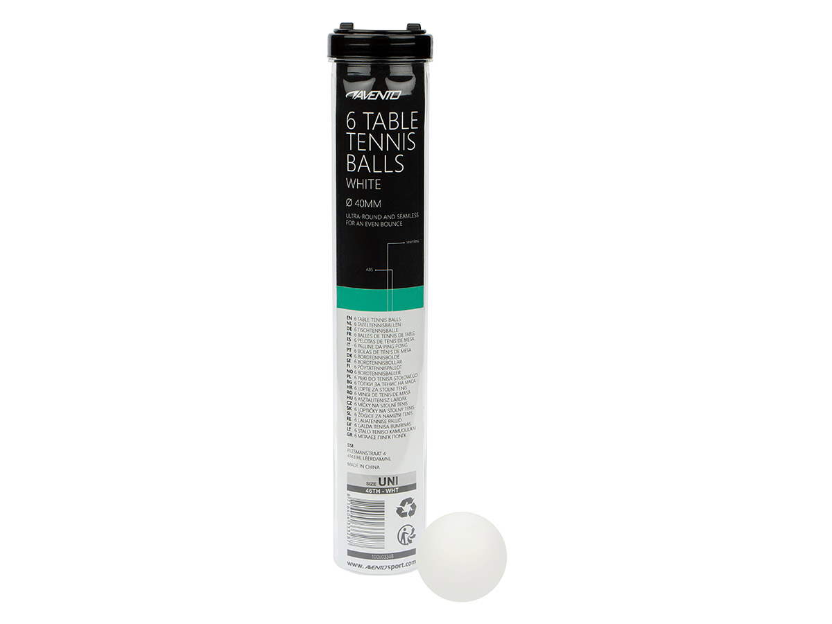 Avento 6 ABS weiße Tischtennisbälle