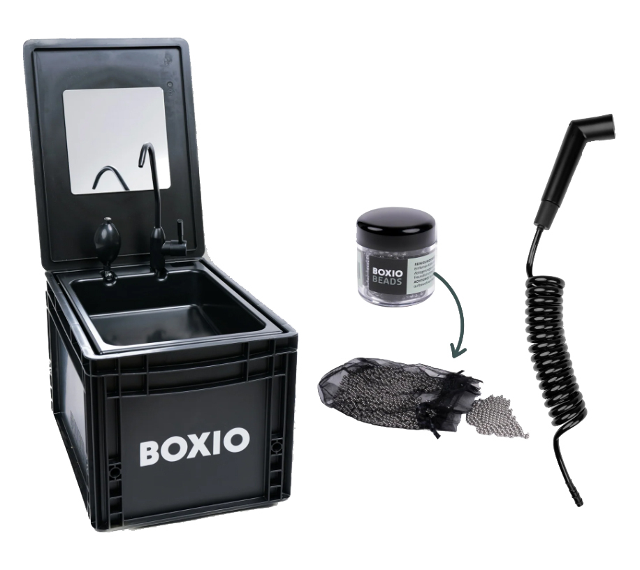 Boxio Wash Waschbecken mit Dusche – Black