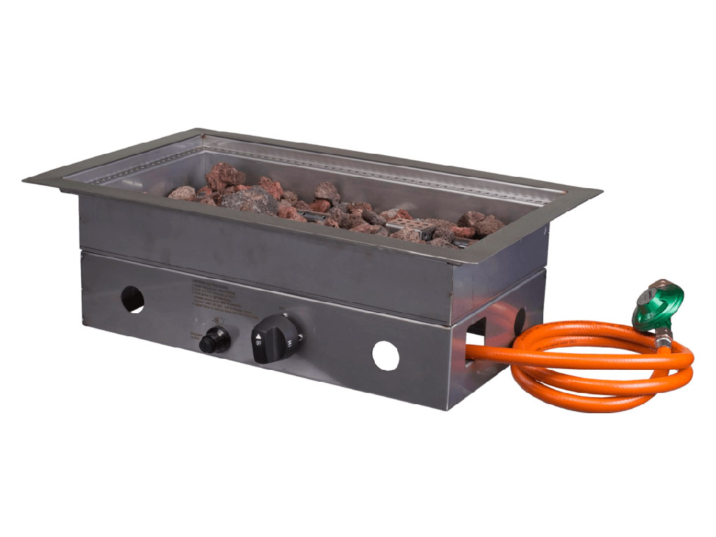 Cosi Fire Cosiburner Rectangular RVS mit Abdeckplatte