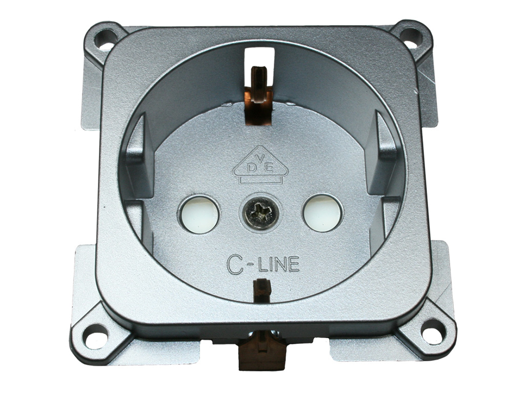 Haba C-line Wandsteckdose – Silver