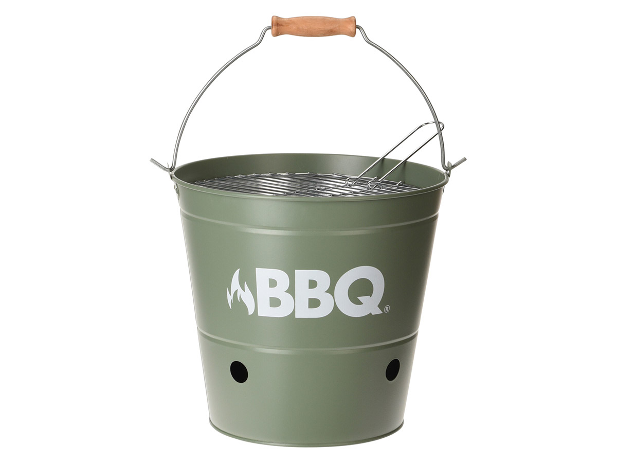 BBQ Ø 27,5 cm Eimer Holzkohlegrill – Matt Green