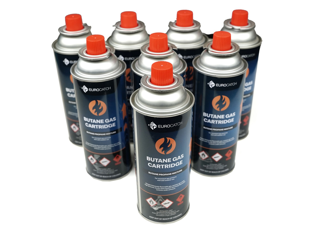 Eurocatch 227 Gramm Gaskartusche – Set von 8
