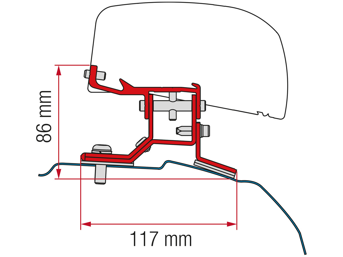 Fiamma Adapter F40Van Ford Custom L1