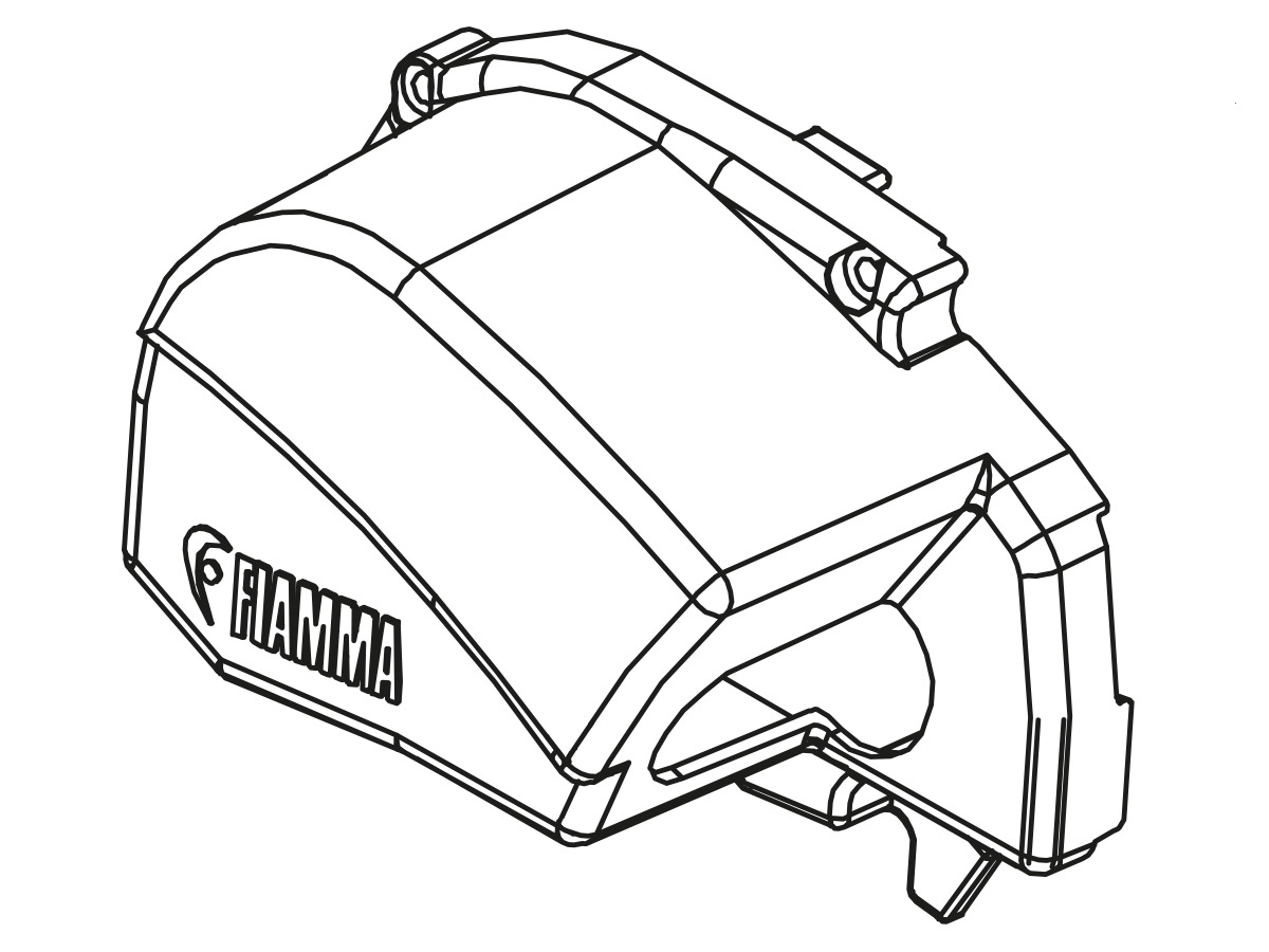 Fiamma Endkappen Kassette links F80S Polar White