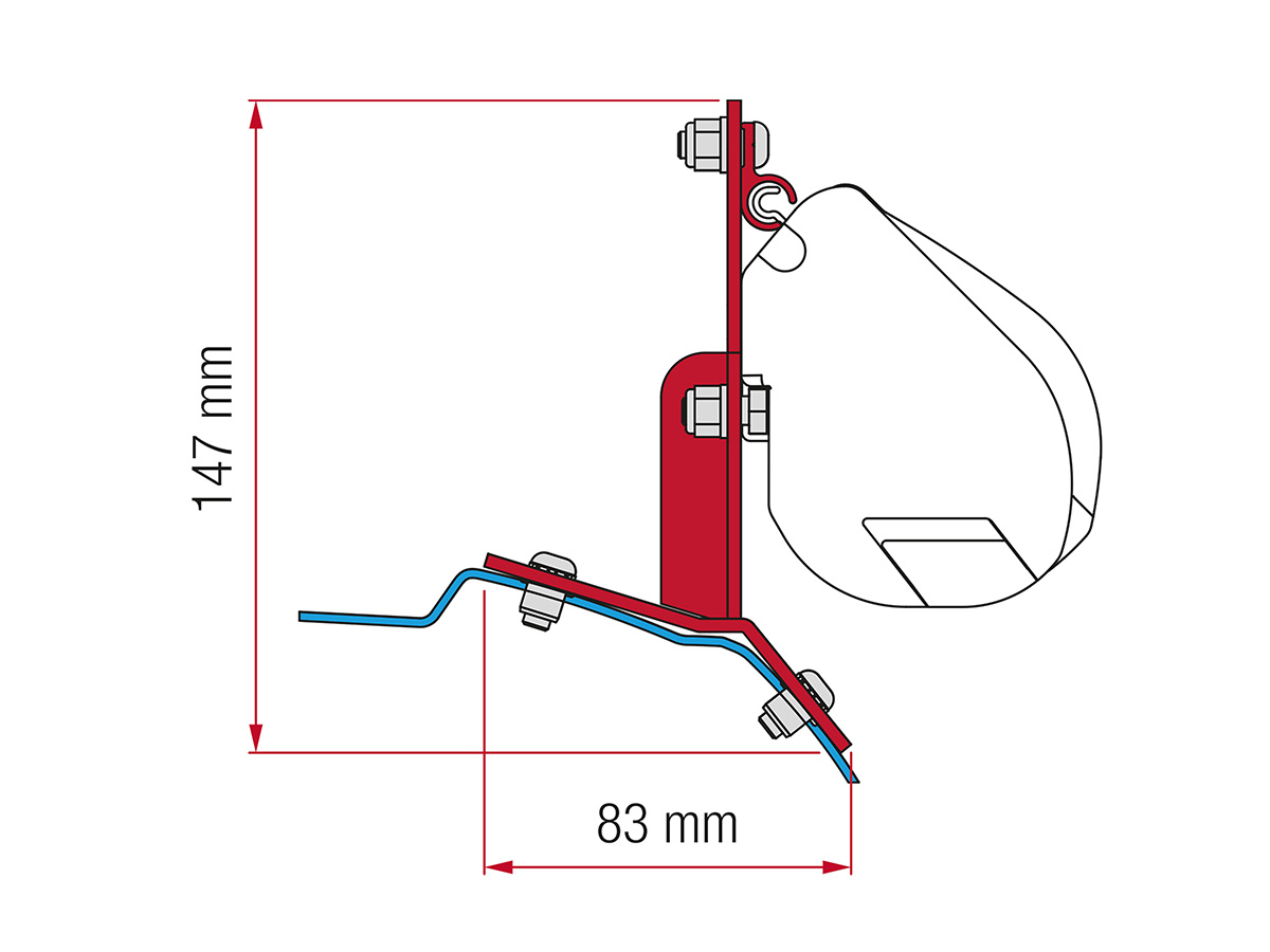 Fiamma F35 Adapter Ford Custom