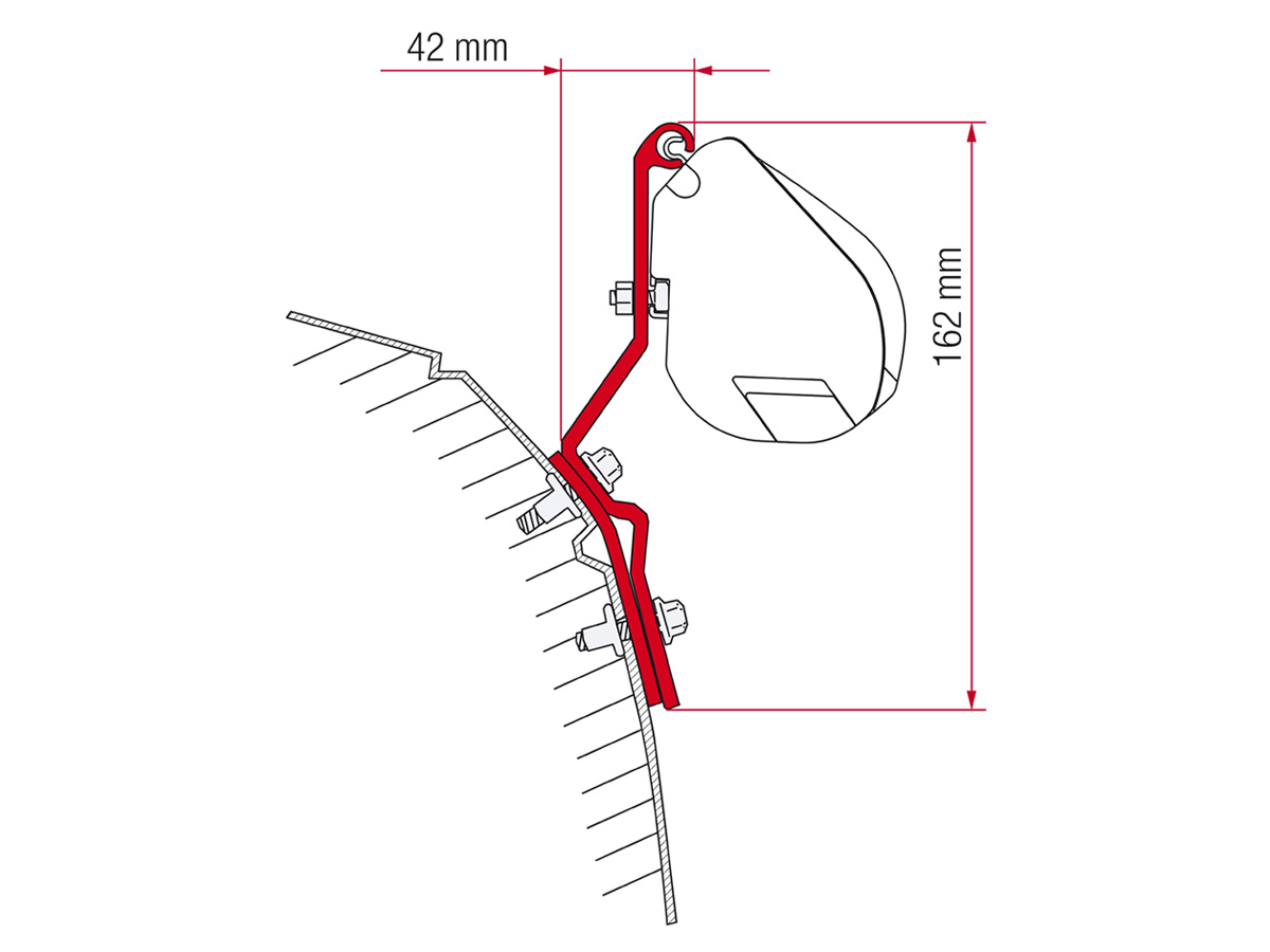 Fiamma F35 Adapter VW T4 – VW T4 Lift Roof