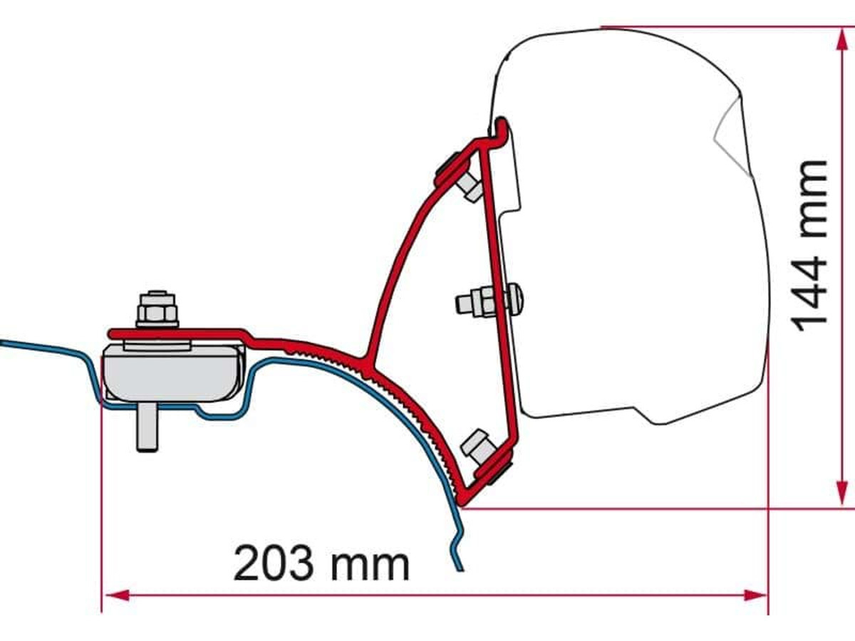 Fiamma F43 Adapter VW T5/T6 Transporter Multivan